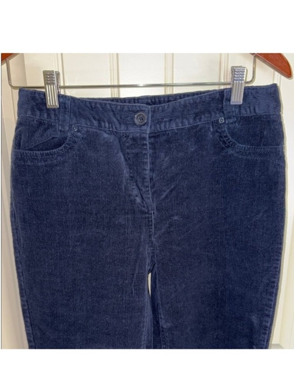Reitmans Cords Blue Corduroy Flare preferred Fit Pants Stretch Women’s Size 7
